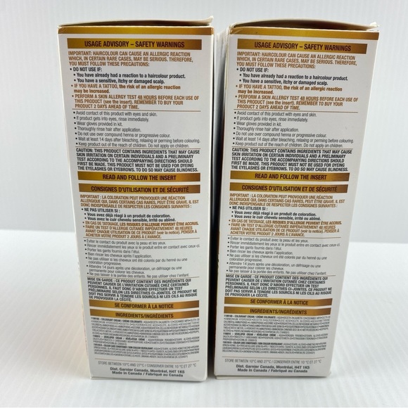 Garnier Belle Color 75 Light Auburn 2 Boxes NEW - Picture 4 of 6